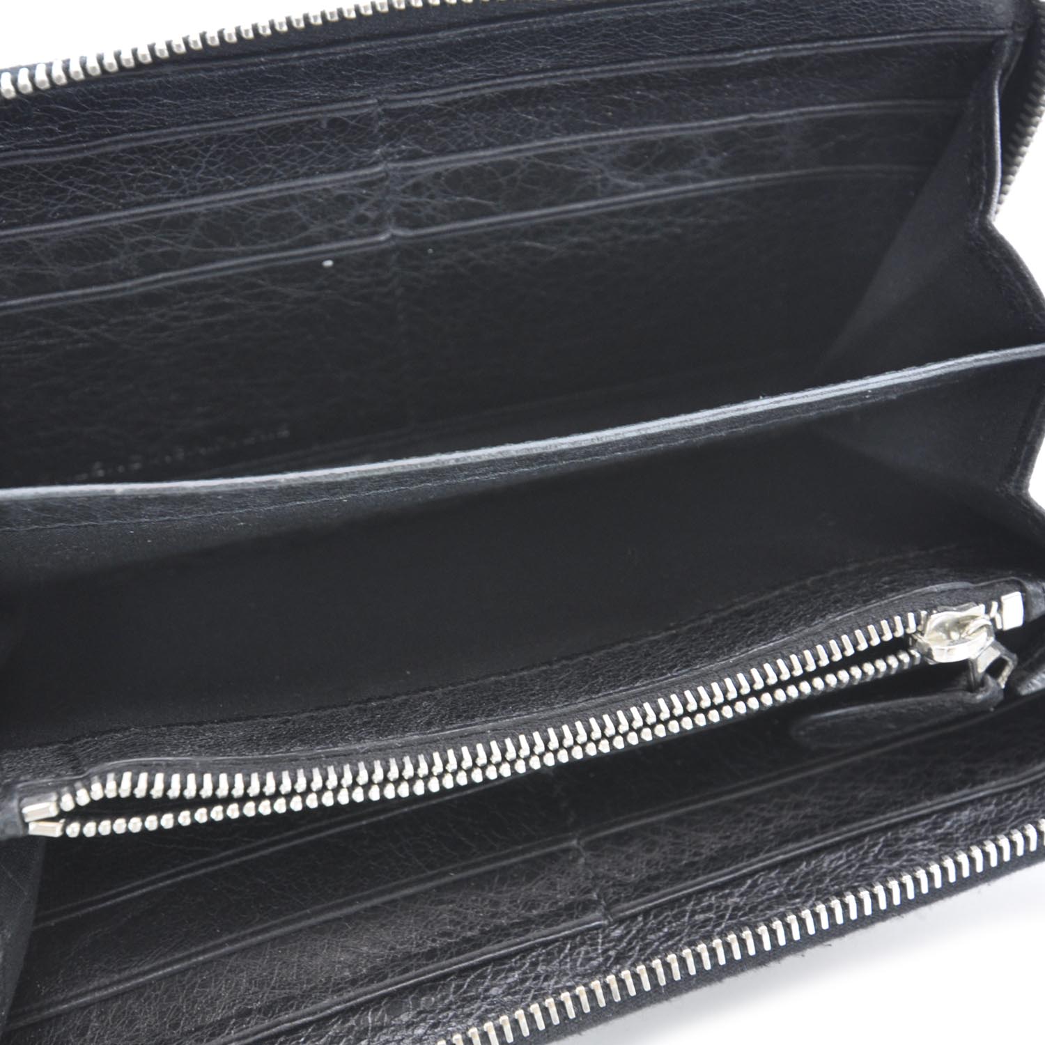 Balenciaga Agneau Compagnon Wallet GSH Black 6 of 8