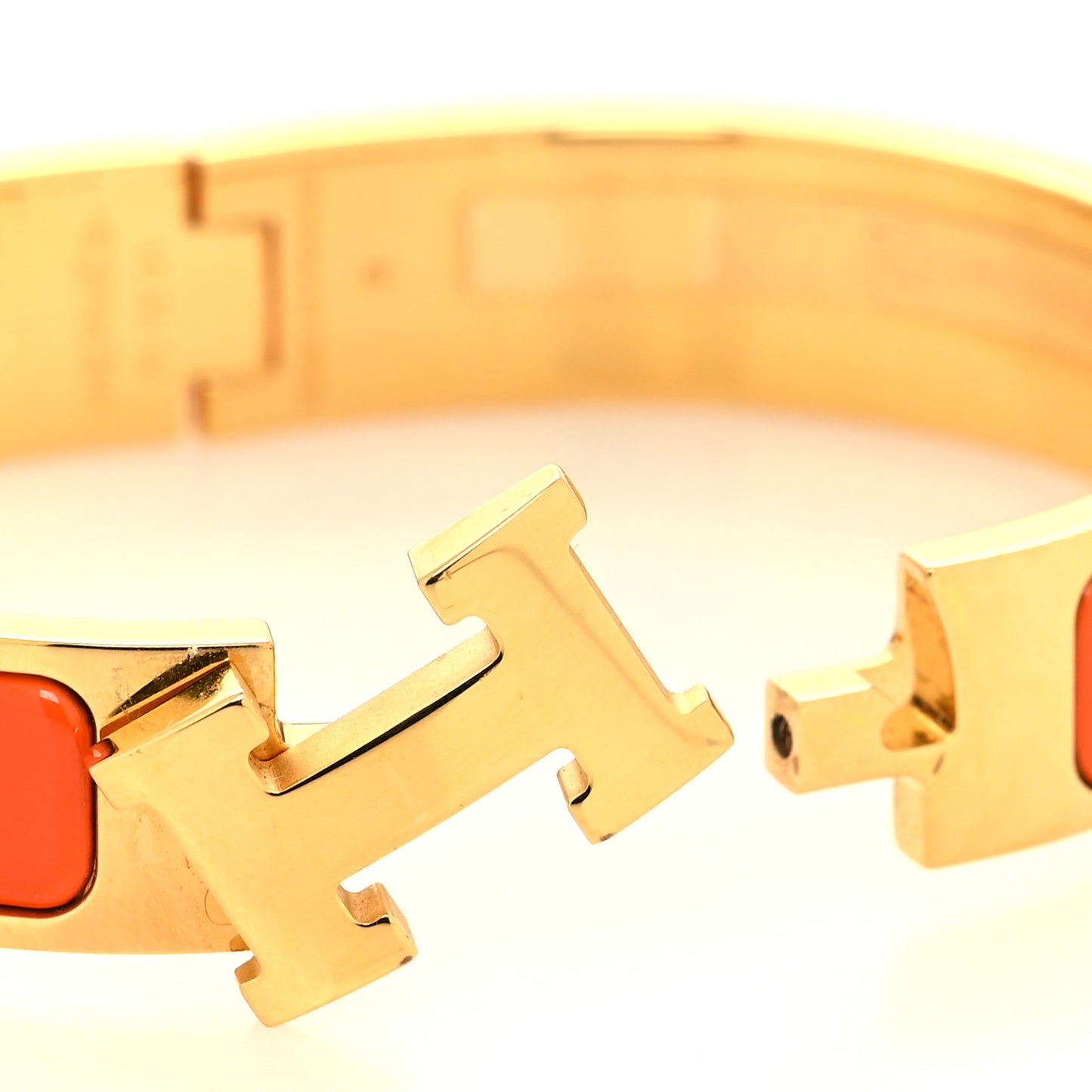Enamel Narrow Clic Clac H Bracelet PM Orange