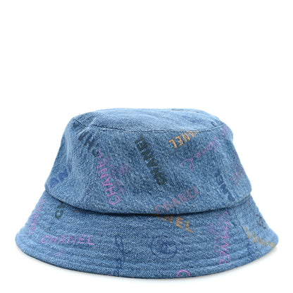 Chanel Denim Mood Cloche Bucket Hat M Blue 4 of 8