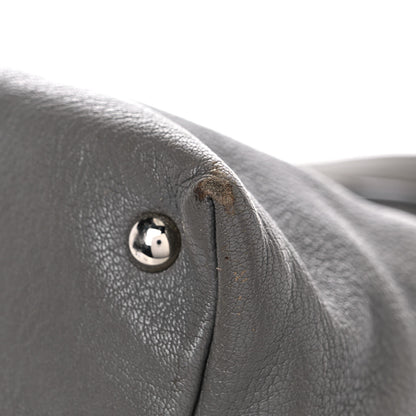 Miu Miu Goatskin Madras Zip Tote Pomice 9 of 28