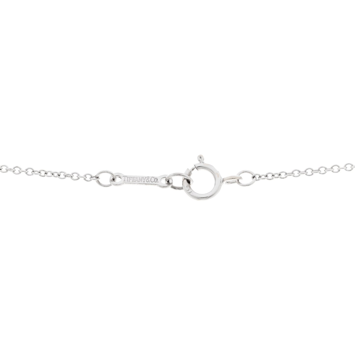 18k White Gold Diamond Small Paloma Picasso Loving Heart Necklace