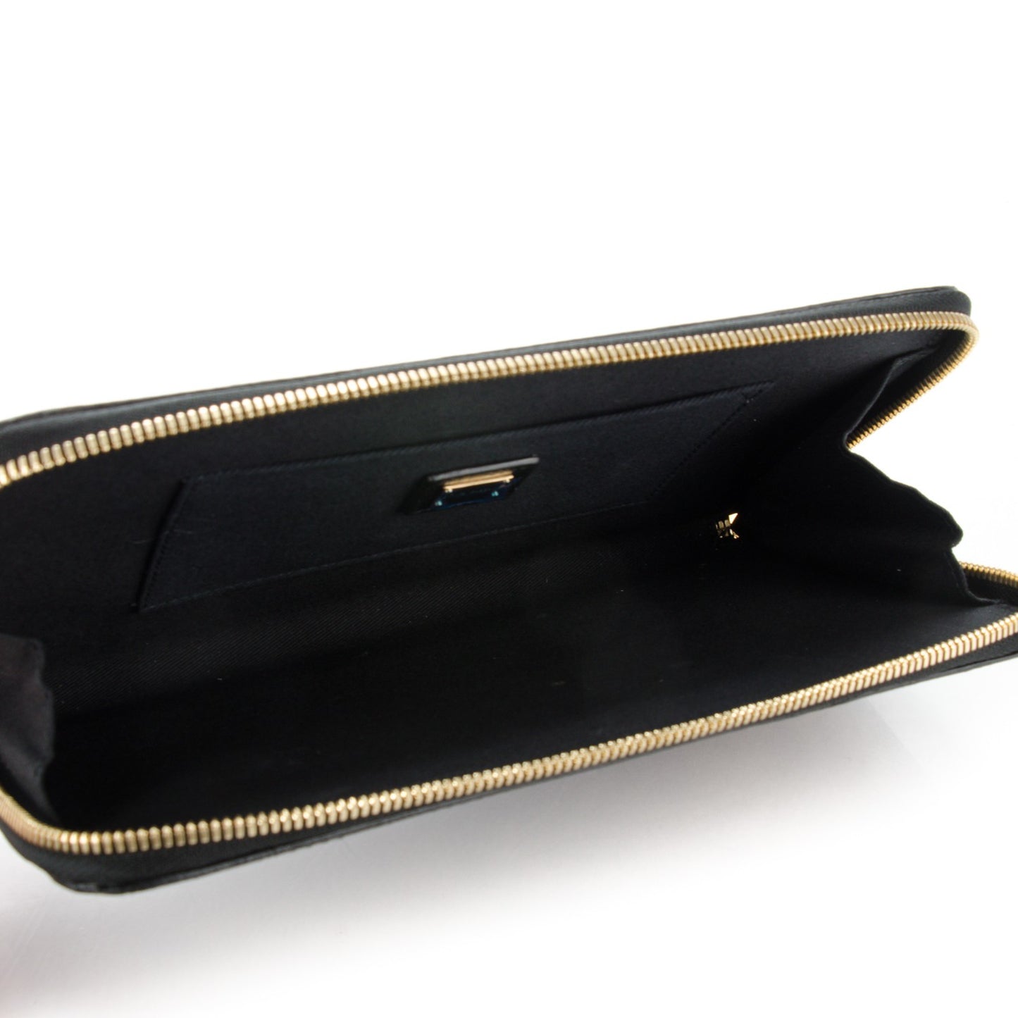 Dauphine Crespo Leopard Print Zip Around Pochette Naturale