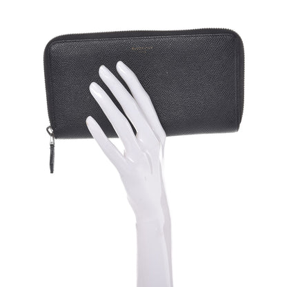 Givenchy Grained Calfskin Zip Around Wallet Black 2 of 9
