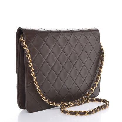 Chanel Lambskin Quilted Small Single Flap Brown 3 of 7