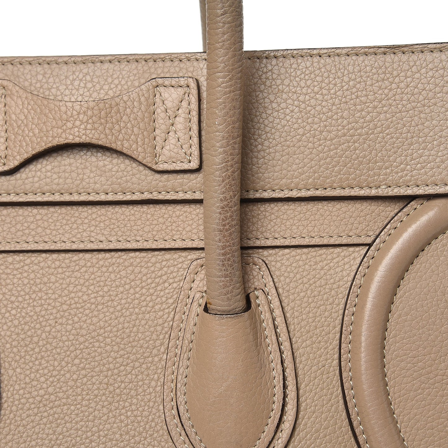 Drummed Calfskin Micro Luggage Dune