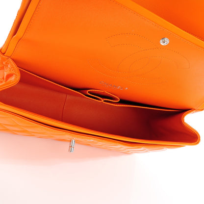 Chanel Patent Quilted Jumbo Double Flap Orange 4 of 8