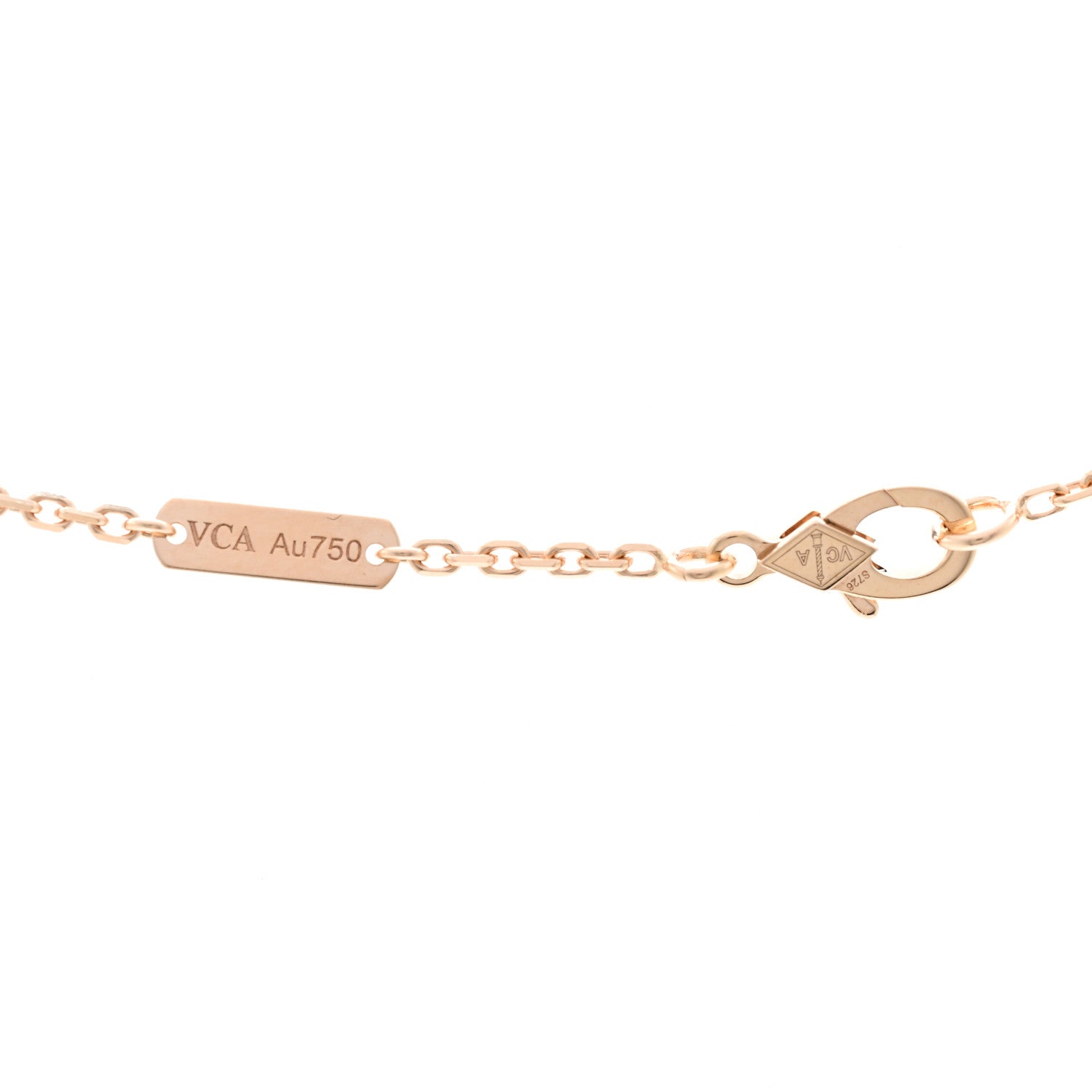 Van Cleef & Arpels 18K Rose Gold Diamond Mother of Pearl Two Butterfly Pendant Necklace 4 of 6