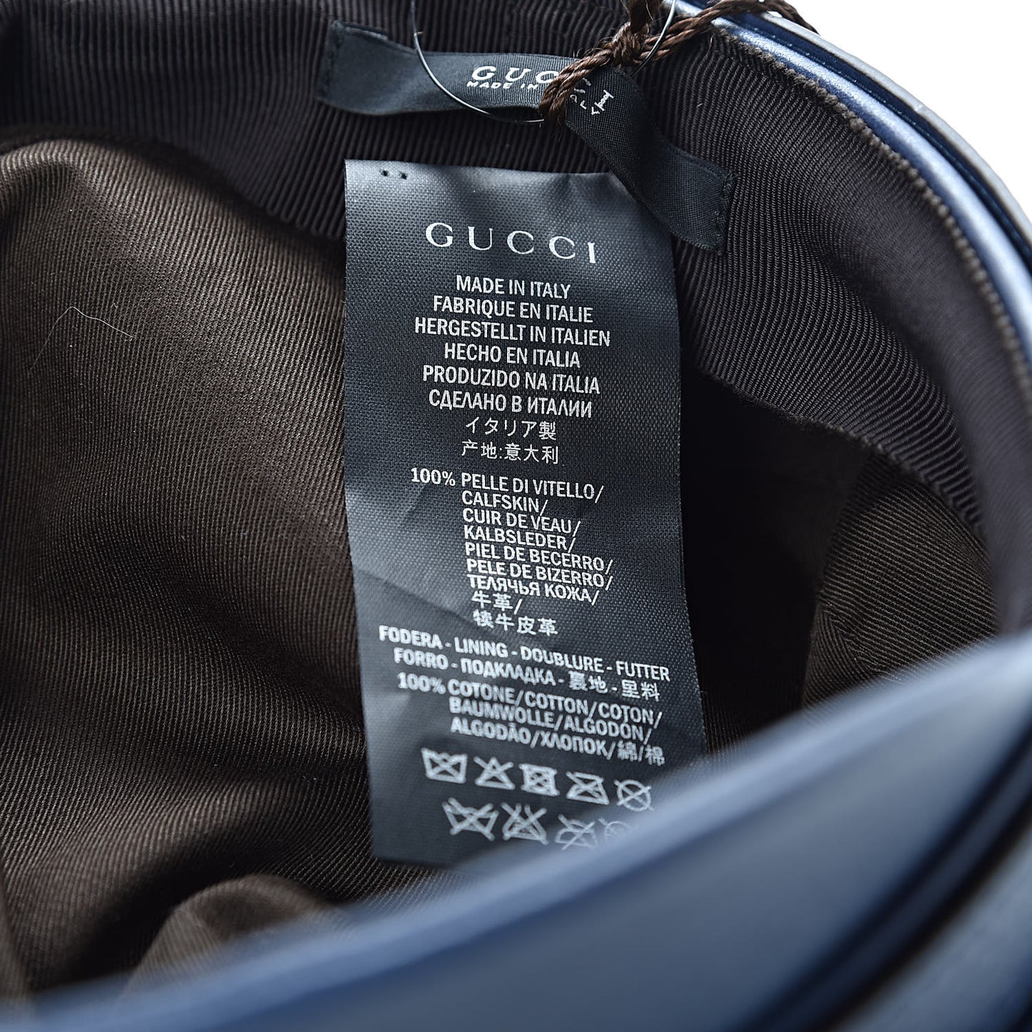 Calfskin Cellarius Hat S Washed Indigo