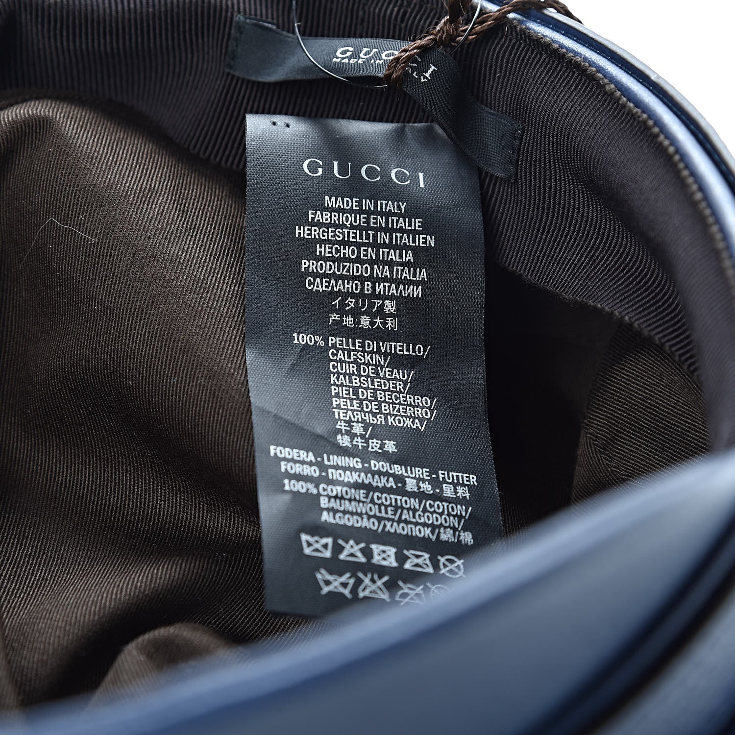 Gucci Calfskin Cellarius Hat S Washed Indigo 6 of 7