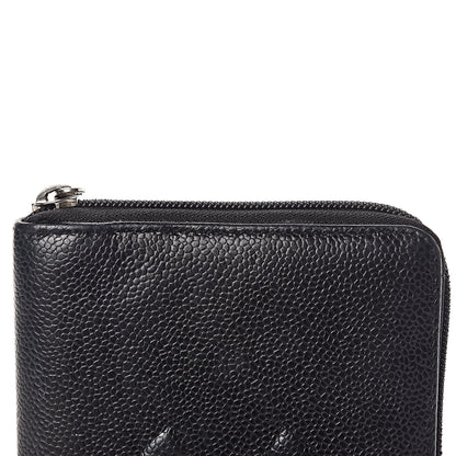Chanel Caviar Large Timeless CC Zip Around Organizer Wallet Black 12 of 14
