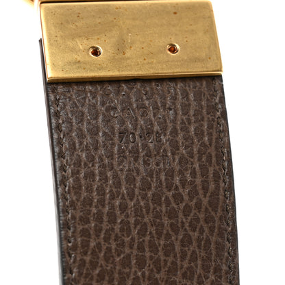 Gucci Calfskin Double G Reversible 37mm Belt 70 28 Black Cocoa 3 of 5