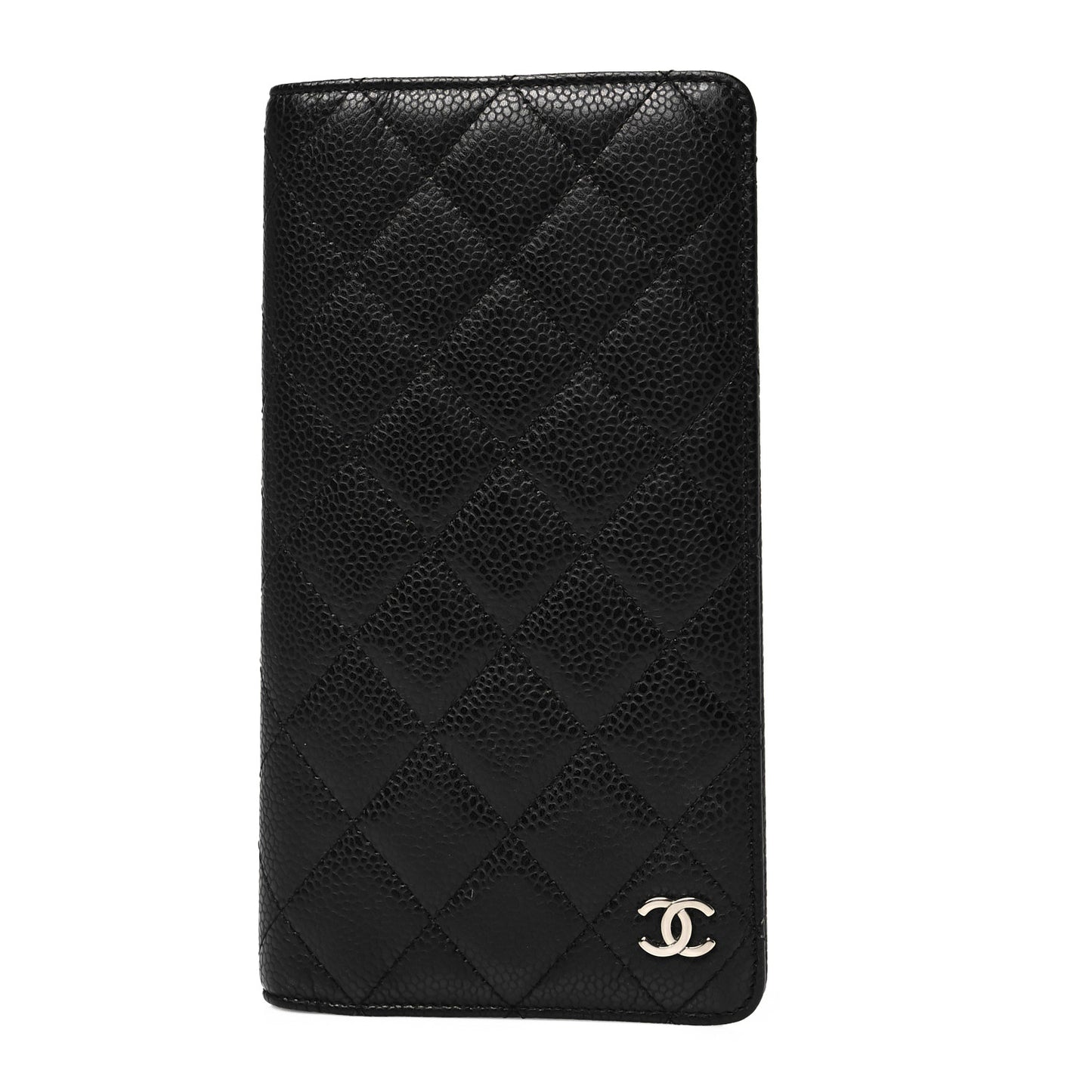 Caviar Quilted Medium Agenda Cover Black