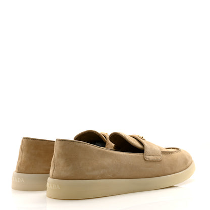 Prada Suede Saint Tropez Loafer 39 Ecru 4 of 8