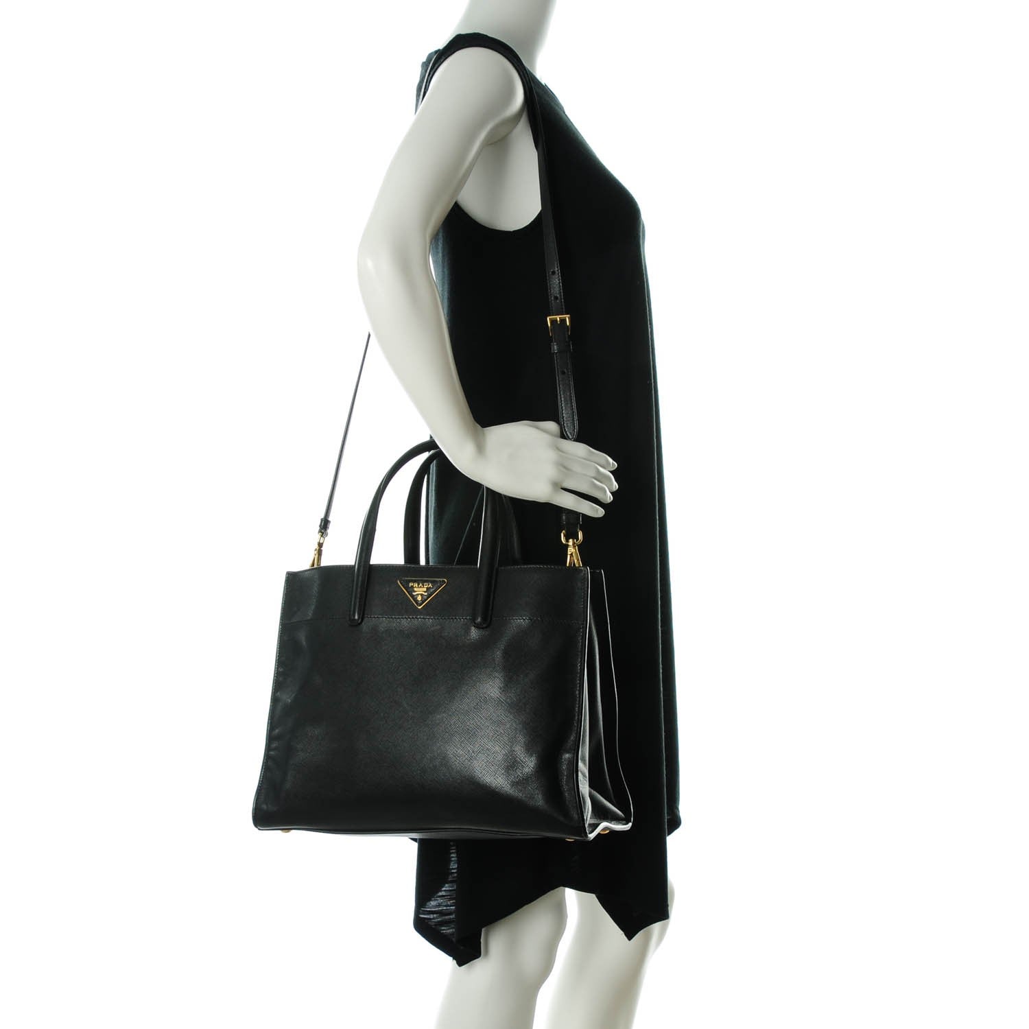 Prada Saffiano Soft Tote Nero Black 2 of 9