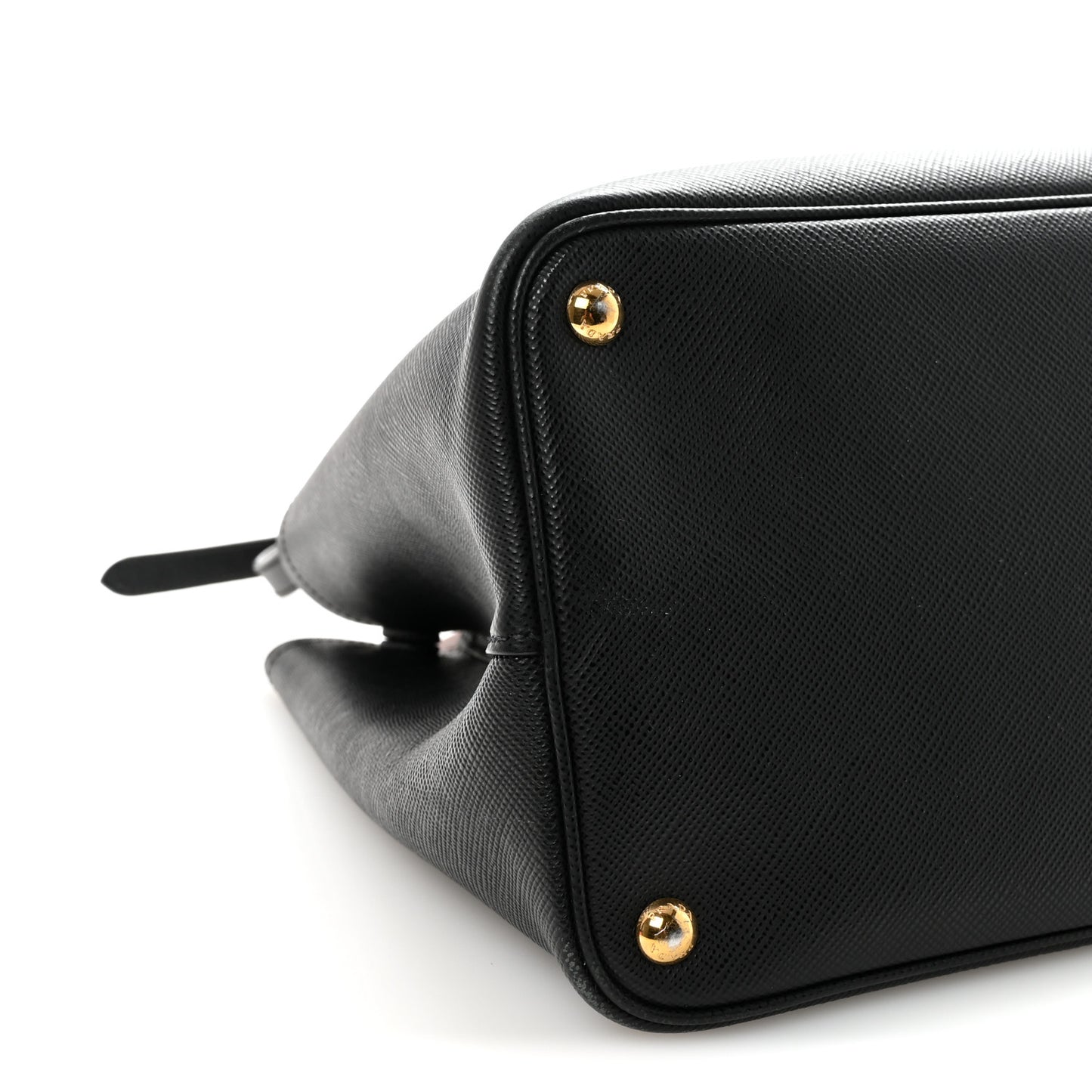 Saffiano Cuir Large Double Bag Black Mughetto