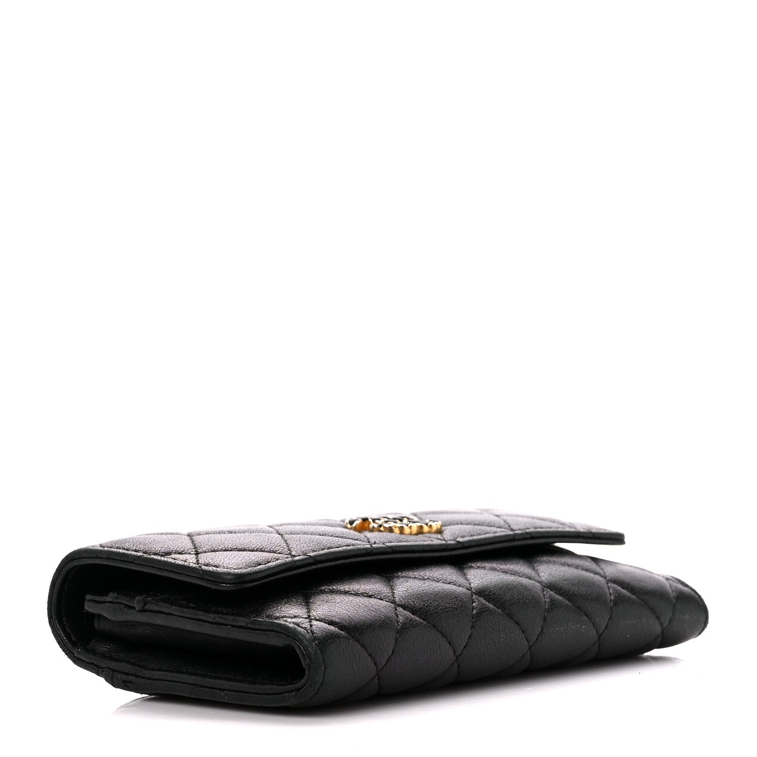 Chanel Lambskin Quilted Medium Chanel 19 Flap Wallet Black 4 of 12