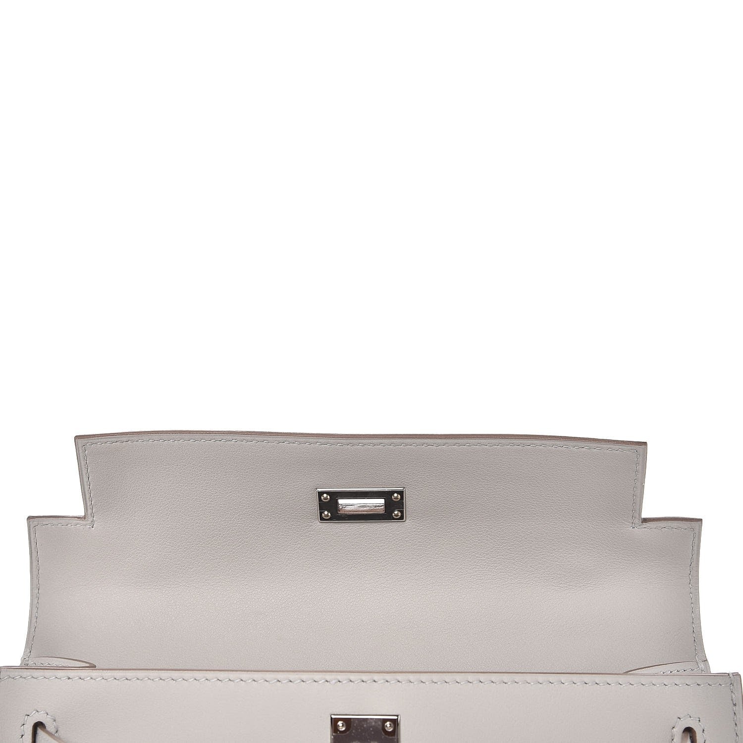 Hermes Swift Kelly Pochette Clutch Gris Perle 21 of 26