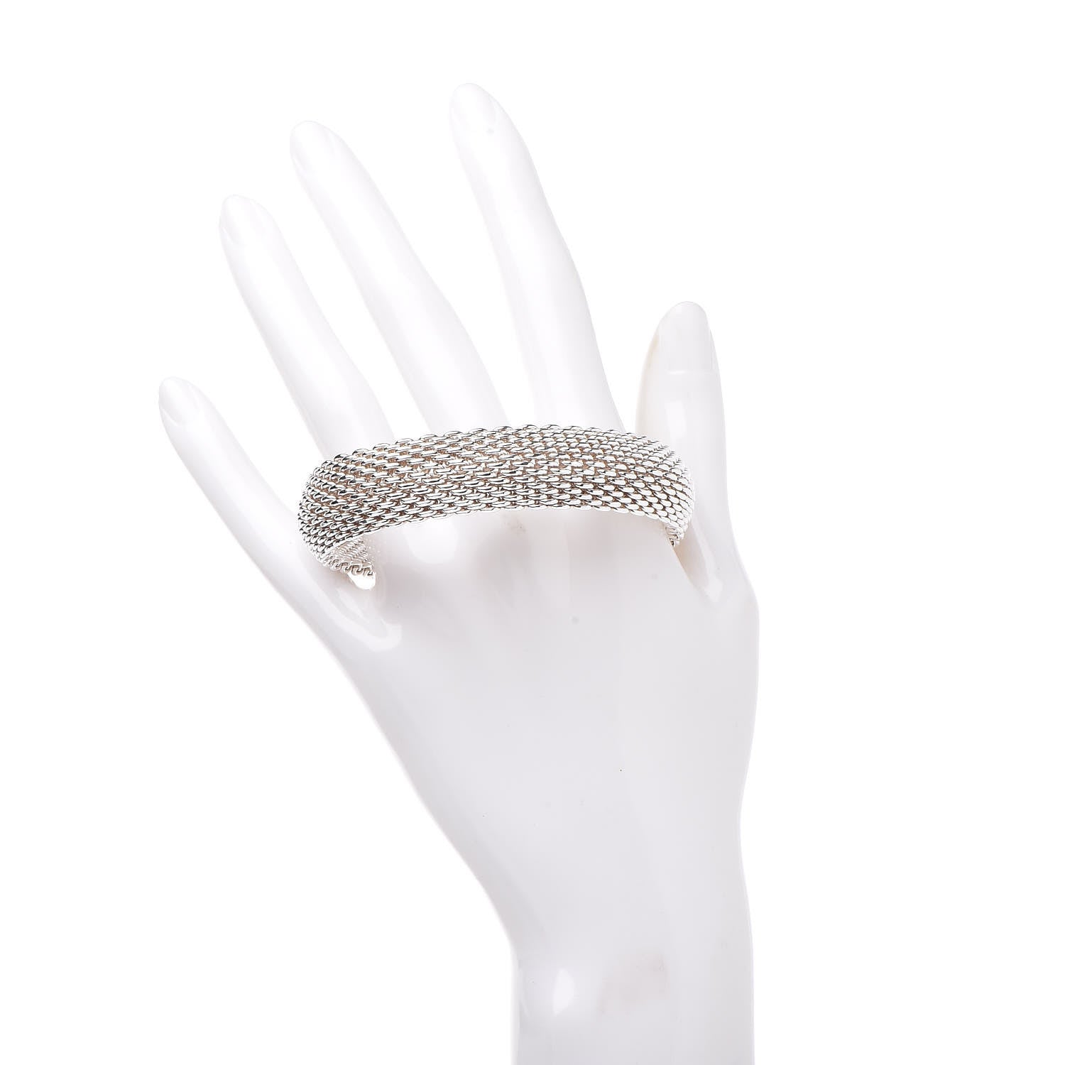 Tiffany Sterling Silver Somerset Mesh Bracelet 2 of 4