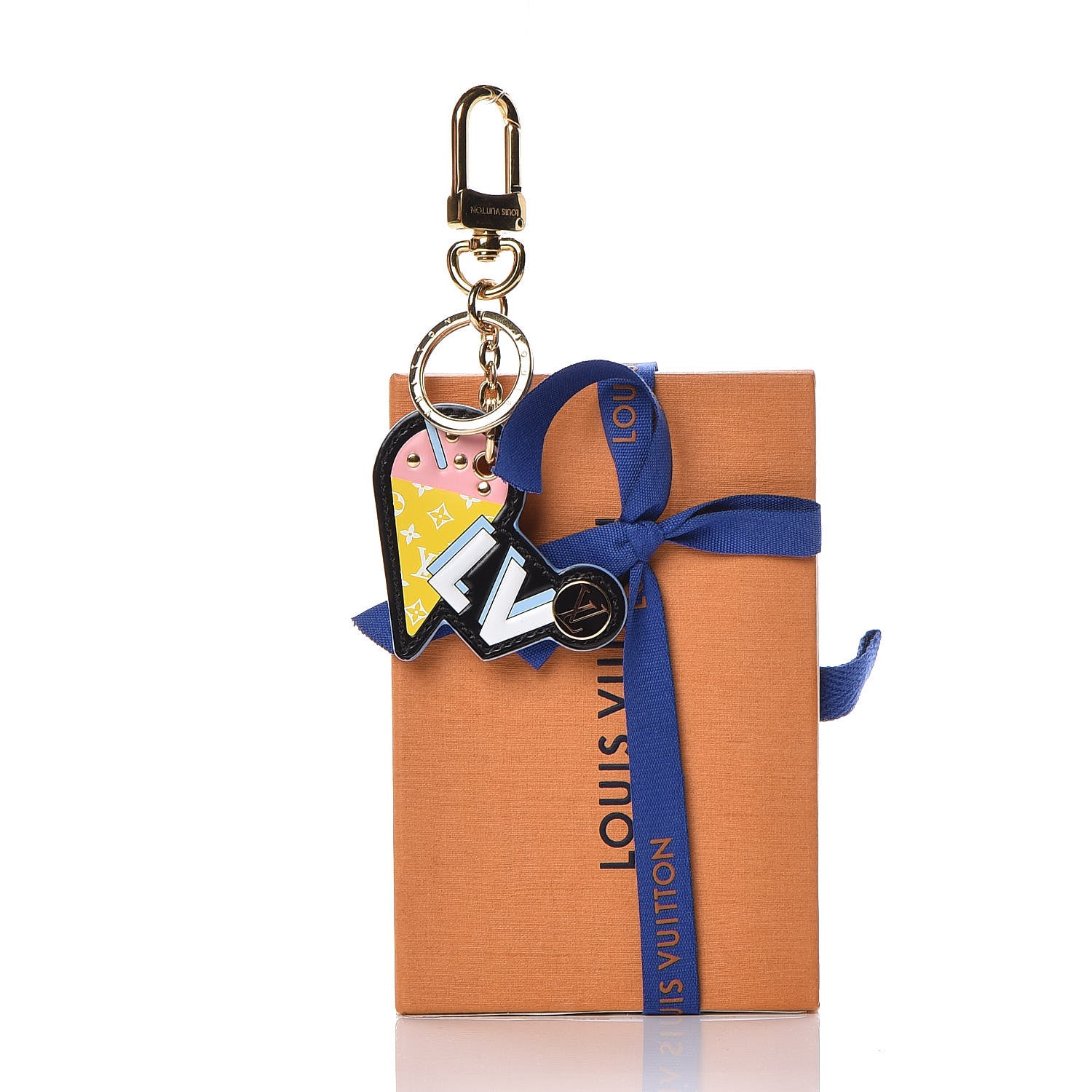 Louis Vuitton Calfskin Monogram Summer Feel Bag Charm Key Holder 4 of 4
