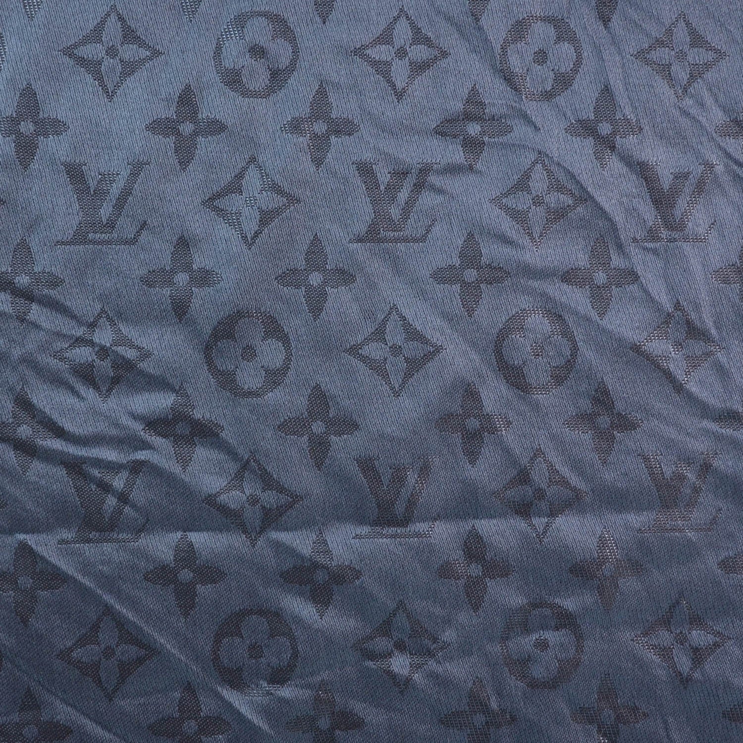 Louis Vuitton Silk Wool Monogram Voile Shawl Anthracite 2 of 5