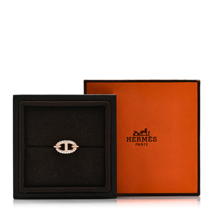 Hermes 18K Rose Gold Diamond Farandole Ring 50 5.5 5 of 5