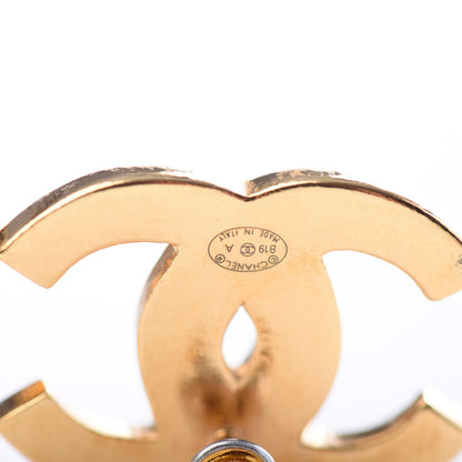 Chanel Metal Along The Nile CC Earrings Gold 4 of 5