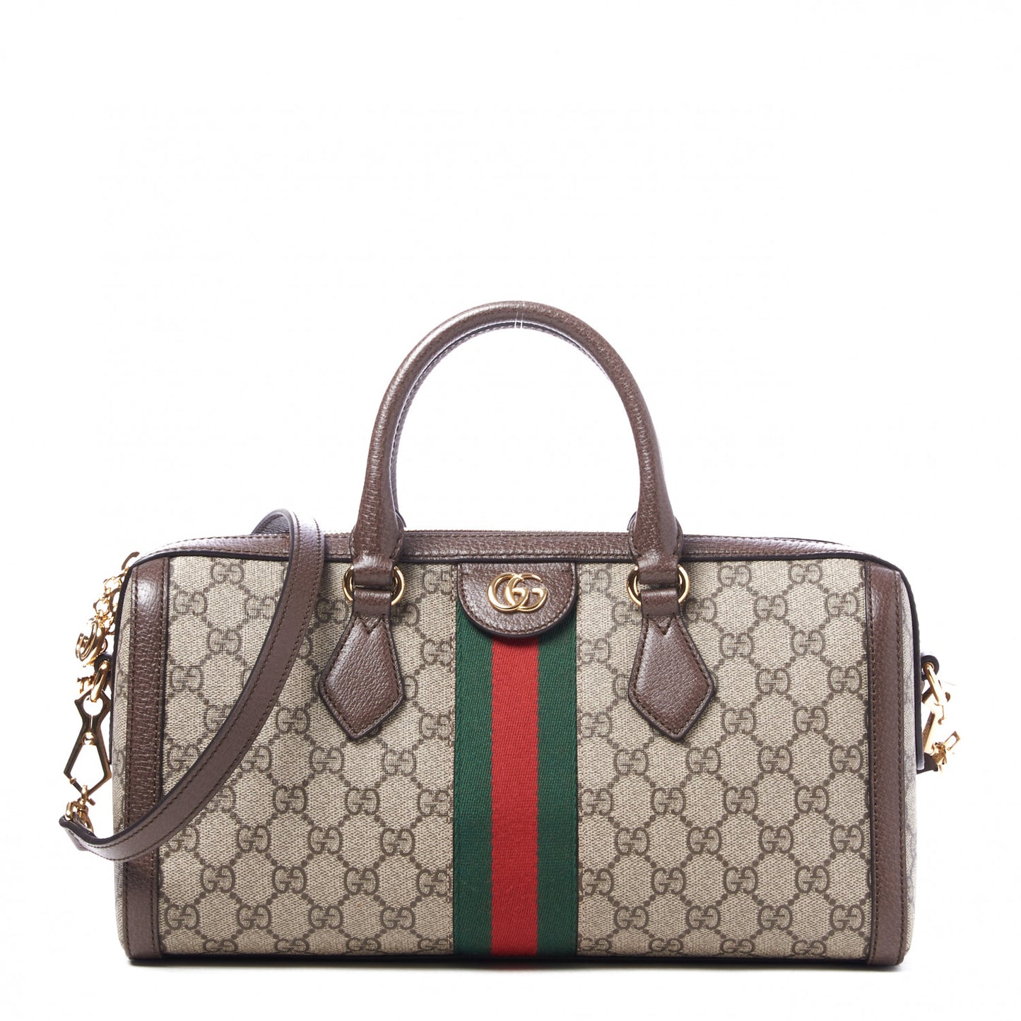 GG Supreme Monogram Web Medium Ophidia Boston Brown