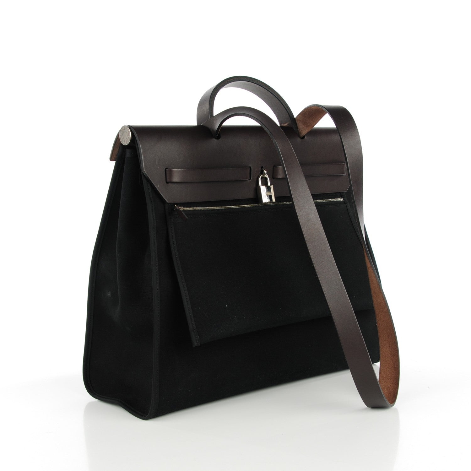 Hermes Toile Vache Hunter Herbag Zip 39 MM Black 3 of 14