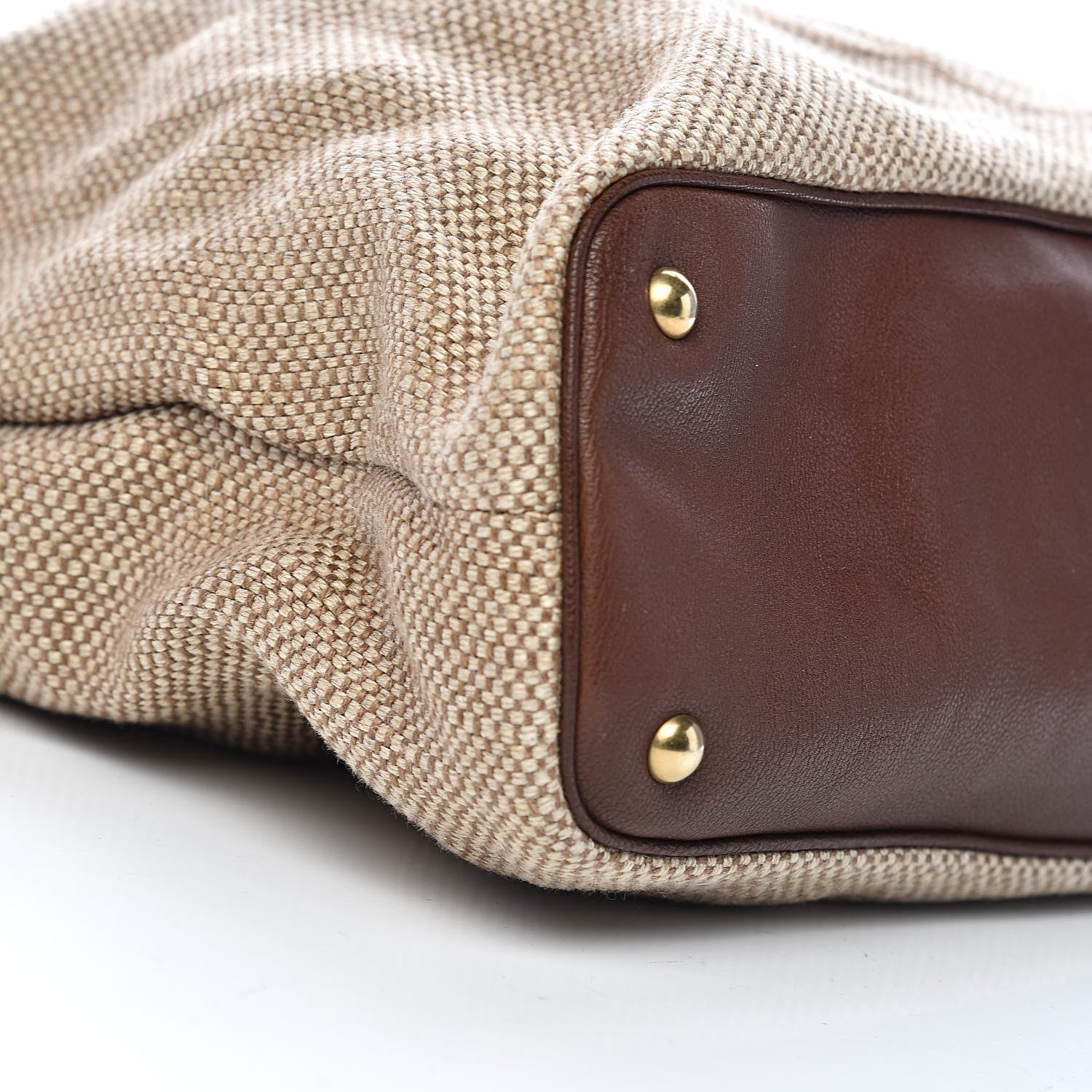 Saint Laurent Linen Belle de Jour Cabas Tote Brown 9 of 12