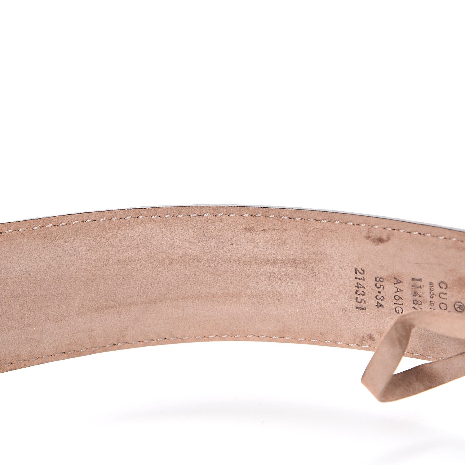 Gucci Guccissima Signature Interlocking G 40mm Belt 85 34 Black 7 of 8