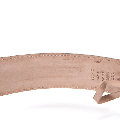 Gucci Guccissima Signature Interlocking G 40mm Belt 85 34 Black 7 of 8
