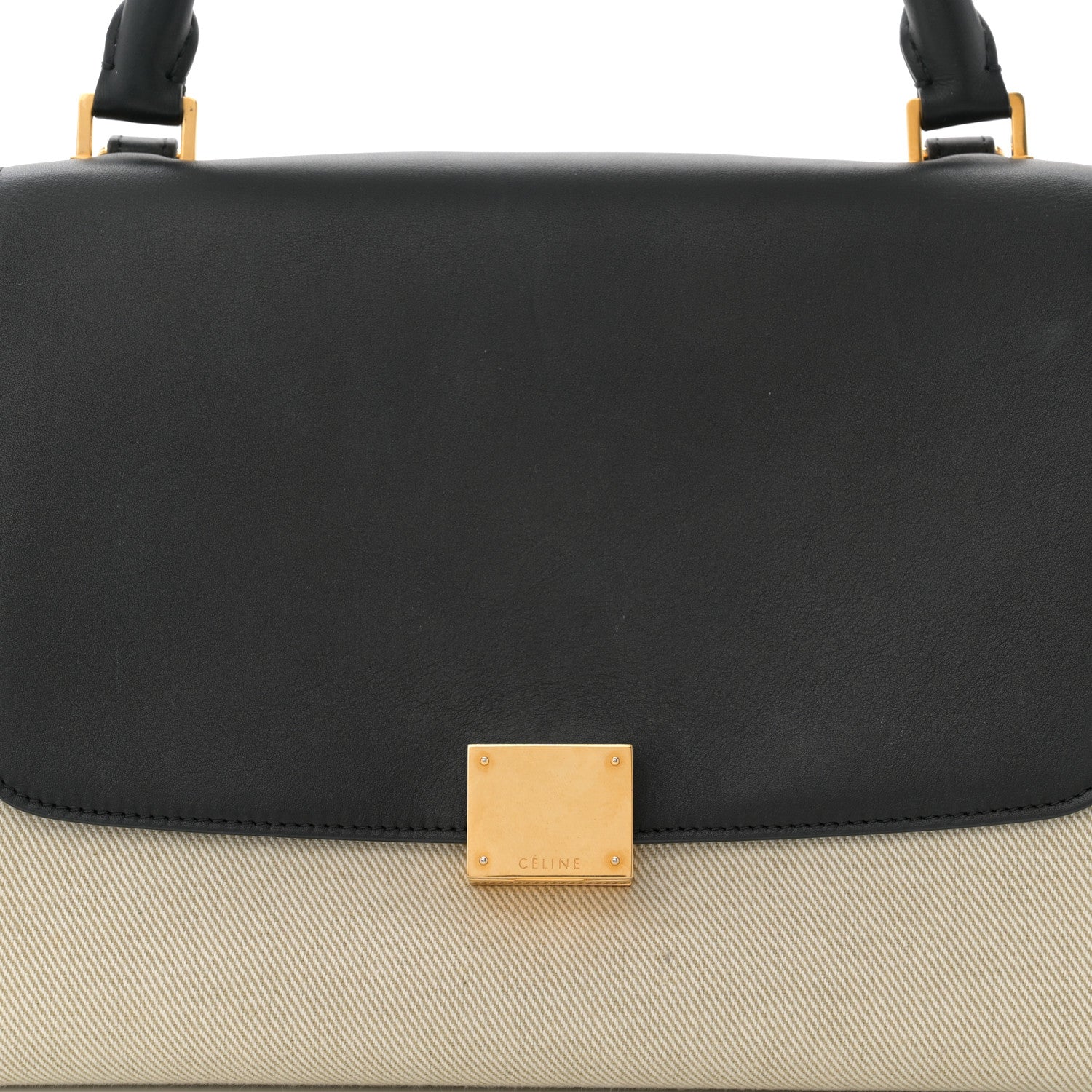 Celine Smooth Calfskin Linen Small Tri-Color Trapeze Orange 7 of 11