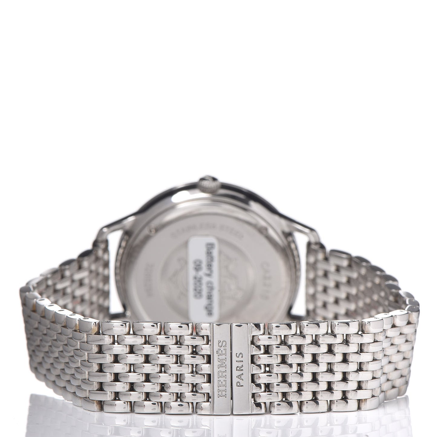 Stainless Steel 32mm Slim d'Hermes Quartz Watch Silver