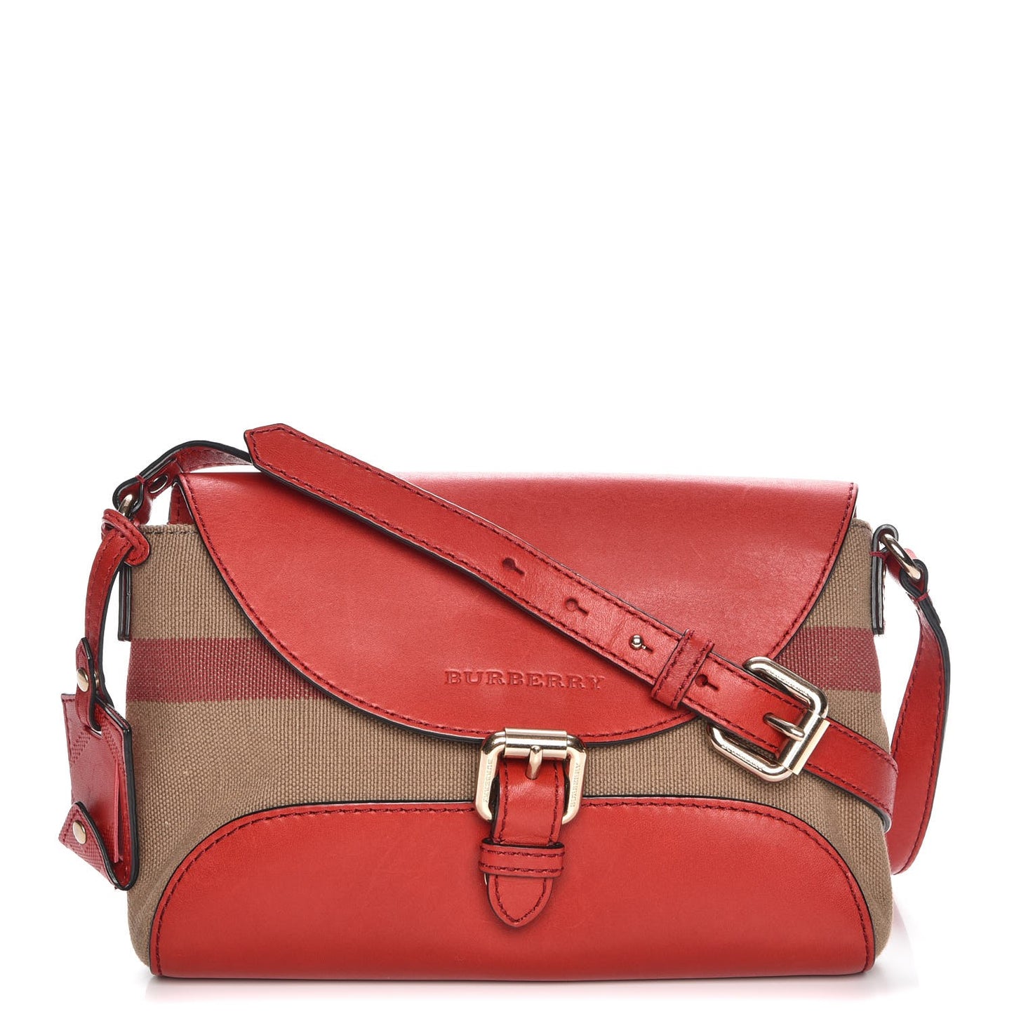 Canvas House Check Small Henham Crossbody Cadmium Red