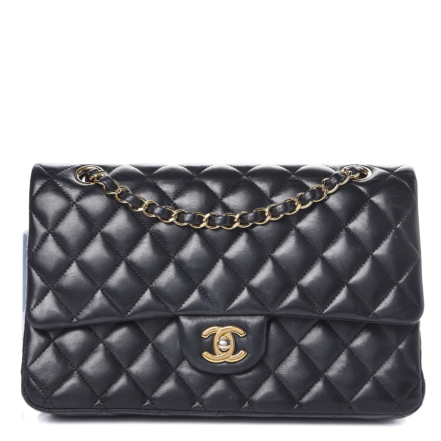 Chanel Lambskin Quilted Medium Double Flap Black 1 of 11
