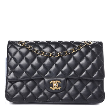 Chanel Lambskin Quilted Medium Double Flap Black 1 of 11