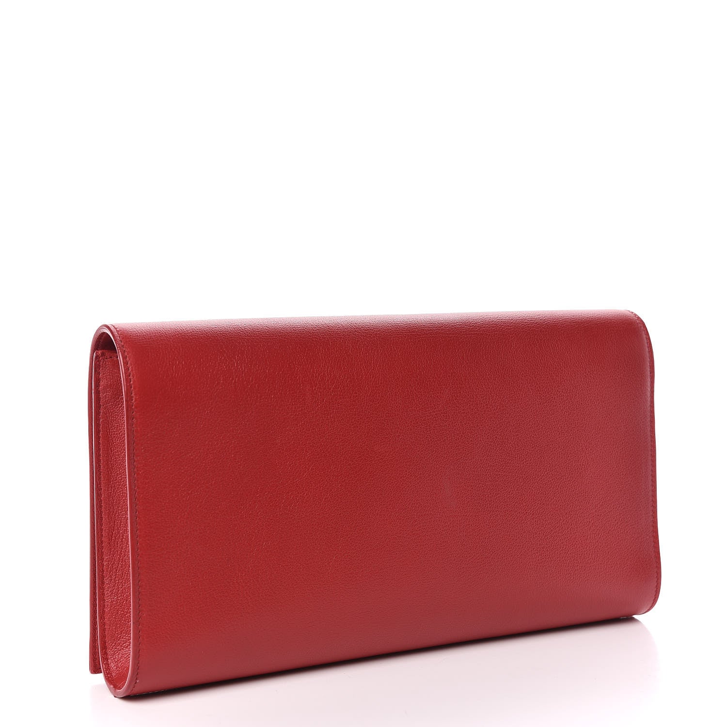 Saint Laurent Calfskin Monogram Large Belle De Jour Clutch Red 3 of 8