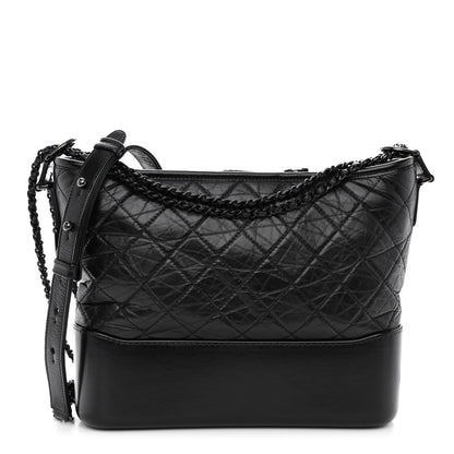 Chanel Aged Calfskin Quilted Medium Gabrielle Hobo So Black 1 of 9