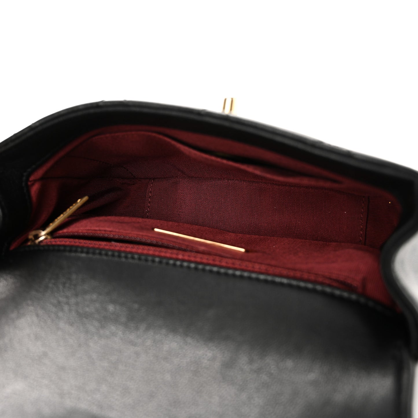 Lambskin Quilted Chain Infinity Waist Belt Bag Black