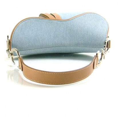 Christian Dior Denim Calfskin Saddle Bag Blue 3 of 11