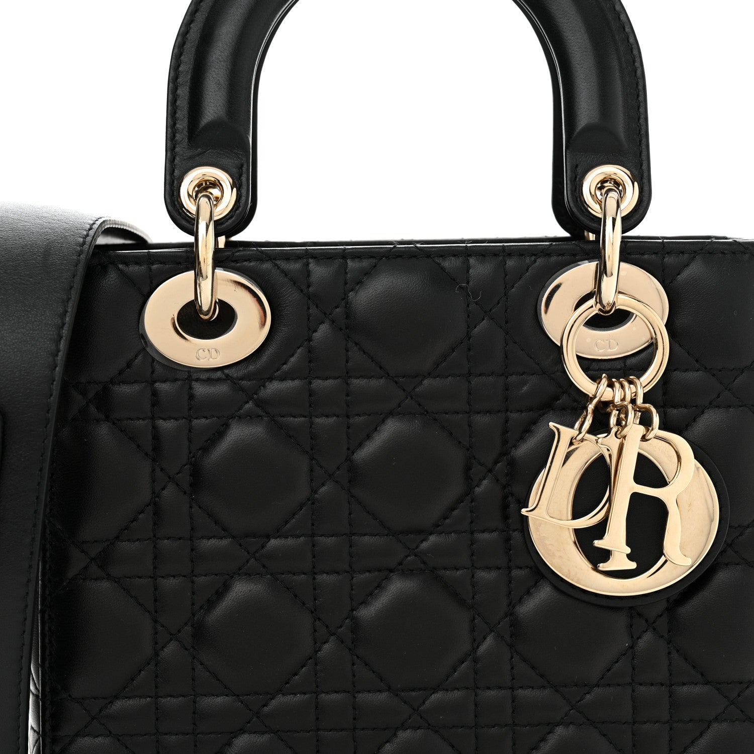 Christian Dior Lambskin Cannage Small My ABCDior Lady Dior Black 8 of 12