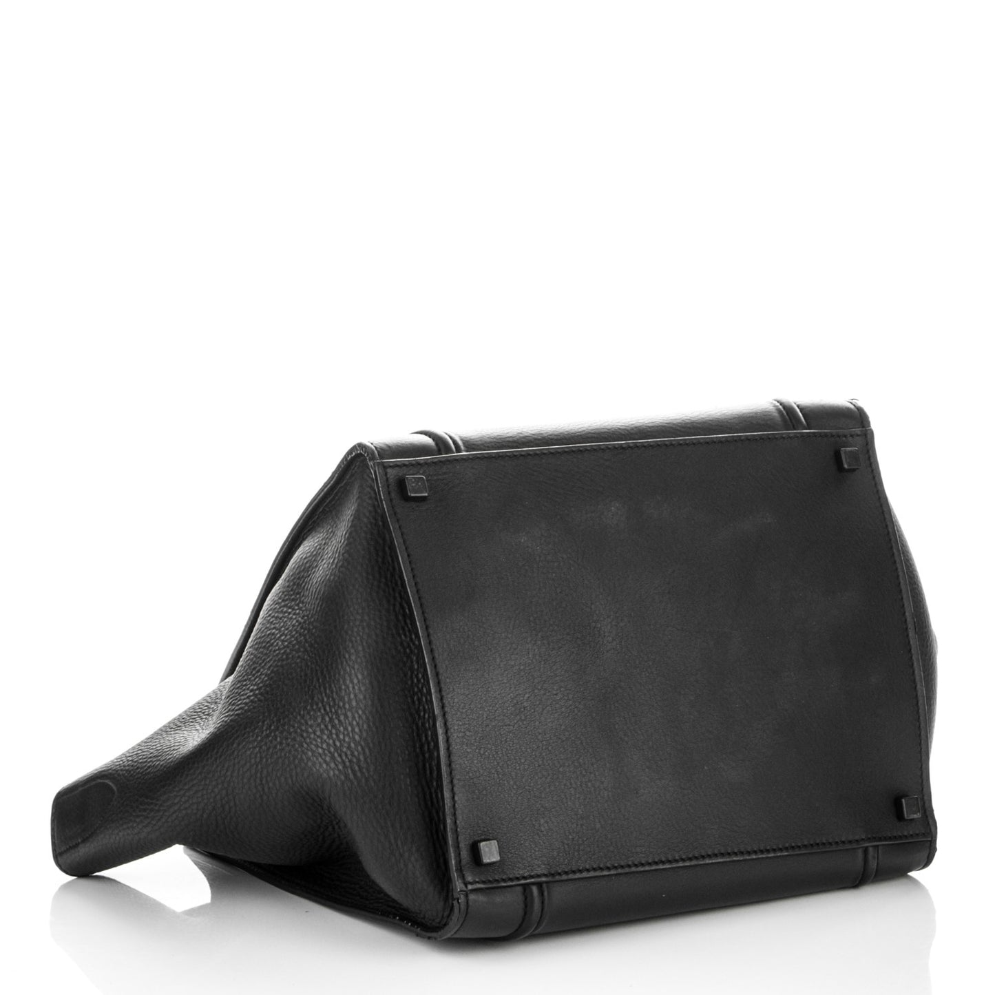 Grained Calfskin Medium Phantom Luggage Black
