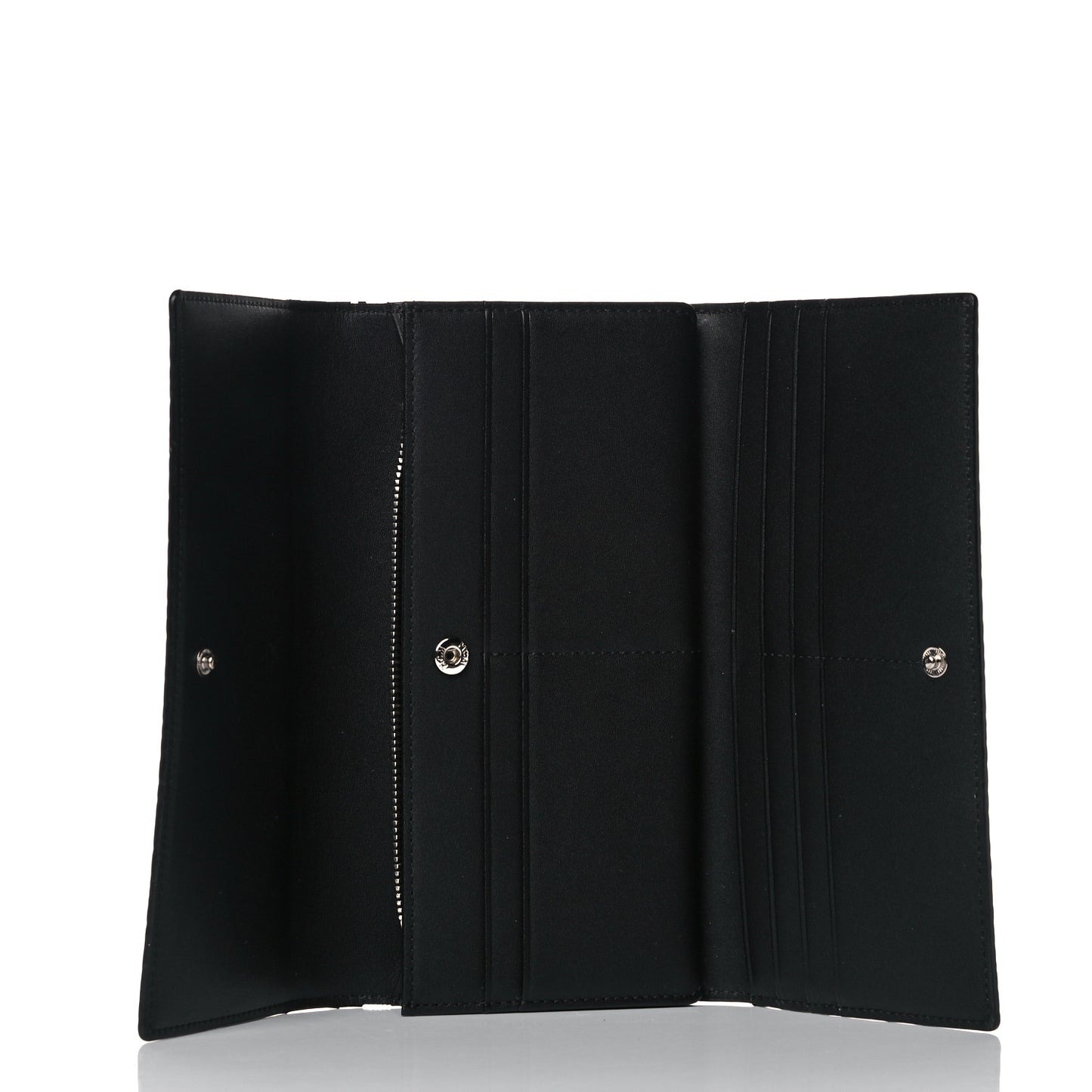 Visetos Large Tri-Fold Flap Wallet Black