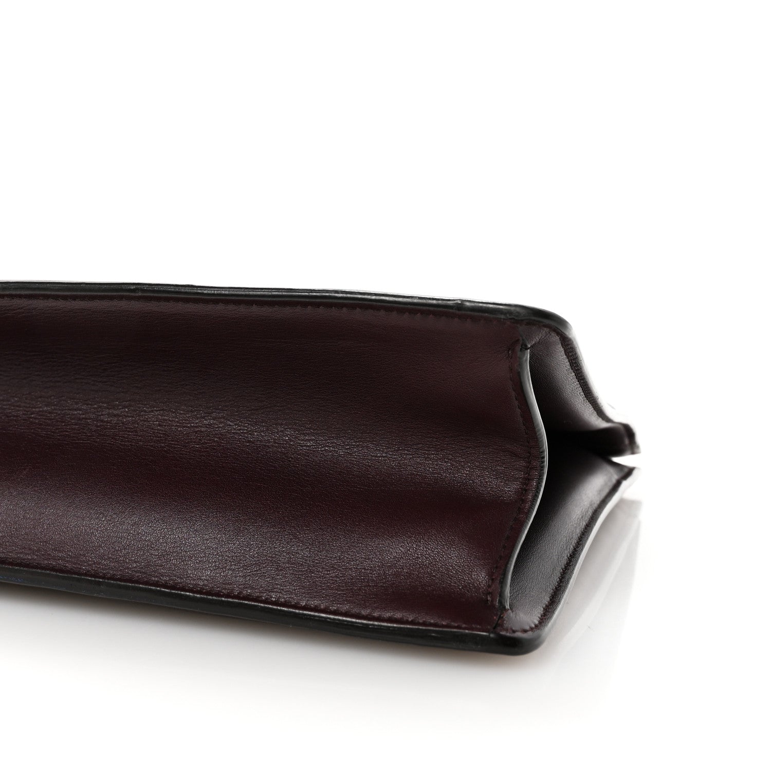 Celine Patina Box Calfskin Medium Clasp Bag Bordeaux 10 of 10