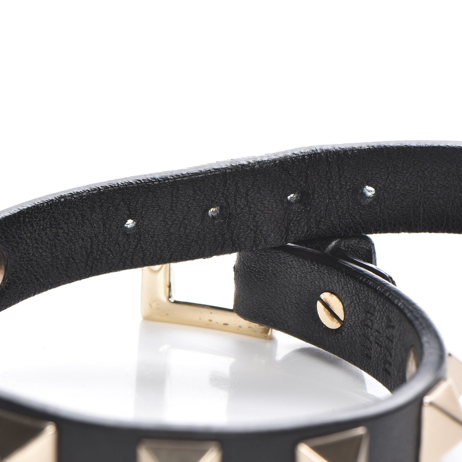 Valentino Garavani Vitello Rockstud Bracelet Black 4 of 5