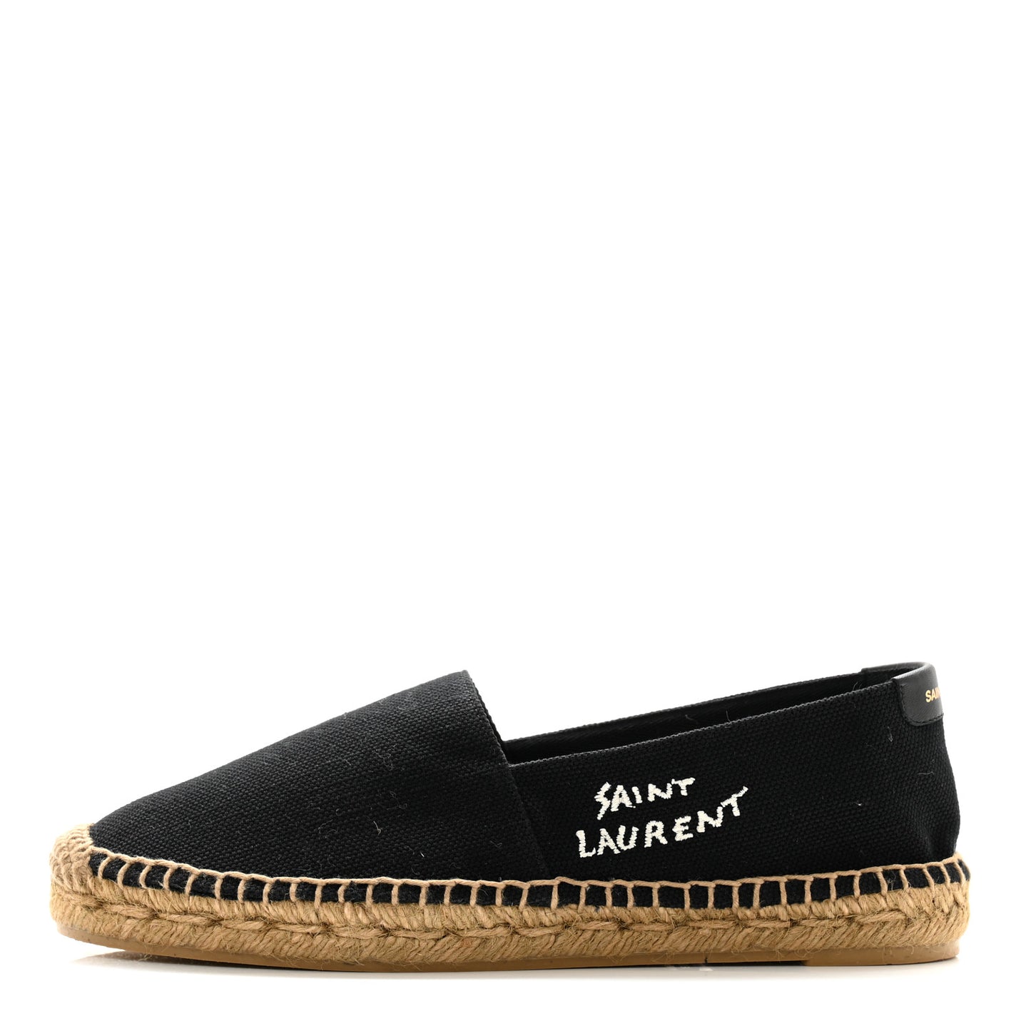 Canvas Nappa Elba Light Logo Embroidered Espadrilles 37 Black