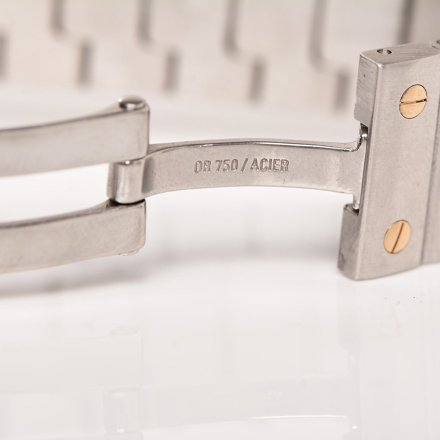 Stainless Steel 18K Yellow Gold 29mm Santos De Galbee Quartz Watch