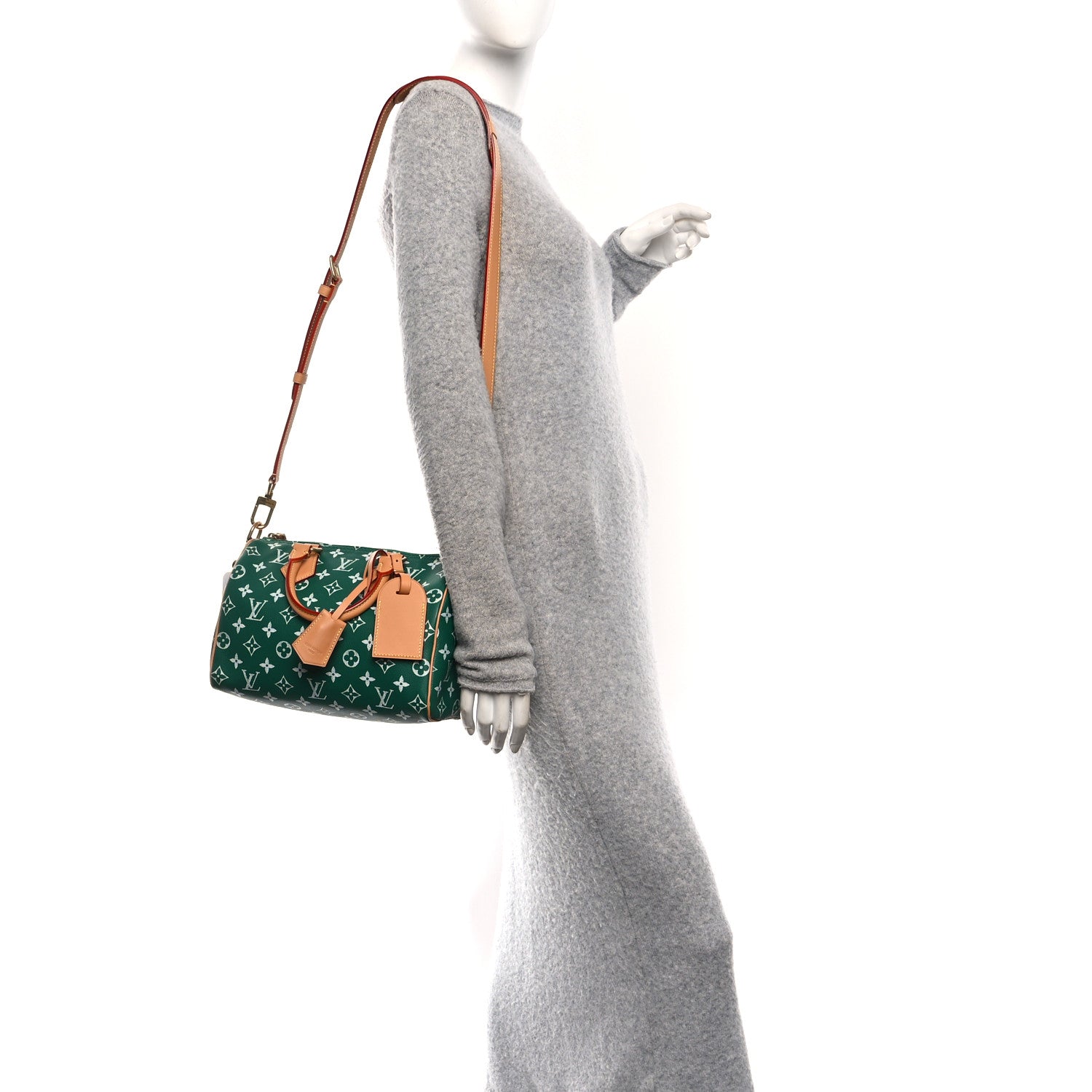 Louis Vuitton Calfskin Monogram Speedy P9 Bandouliere 25 Green 2 of 10