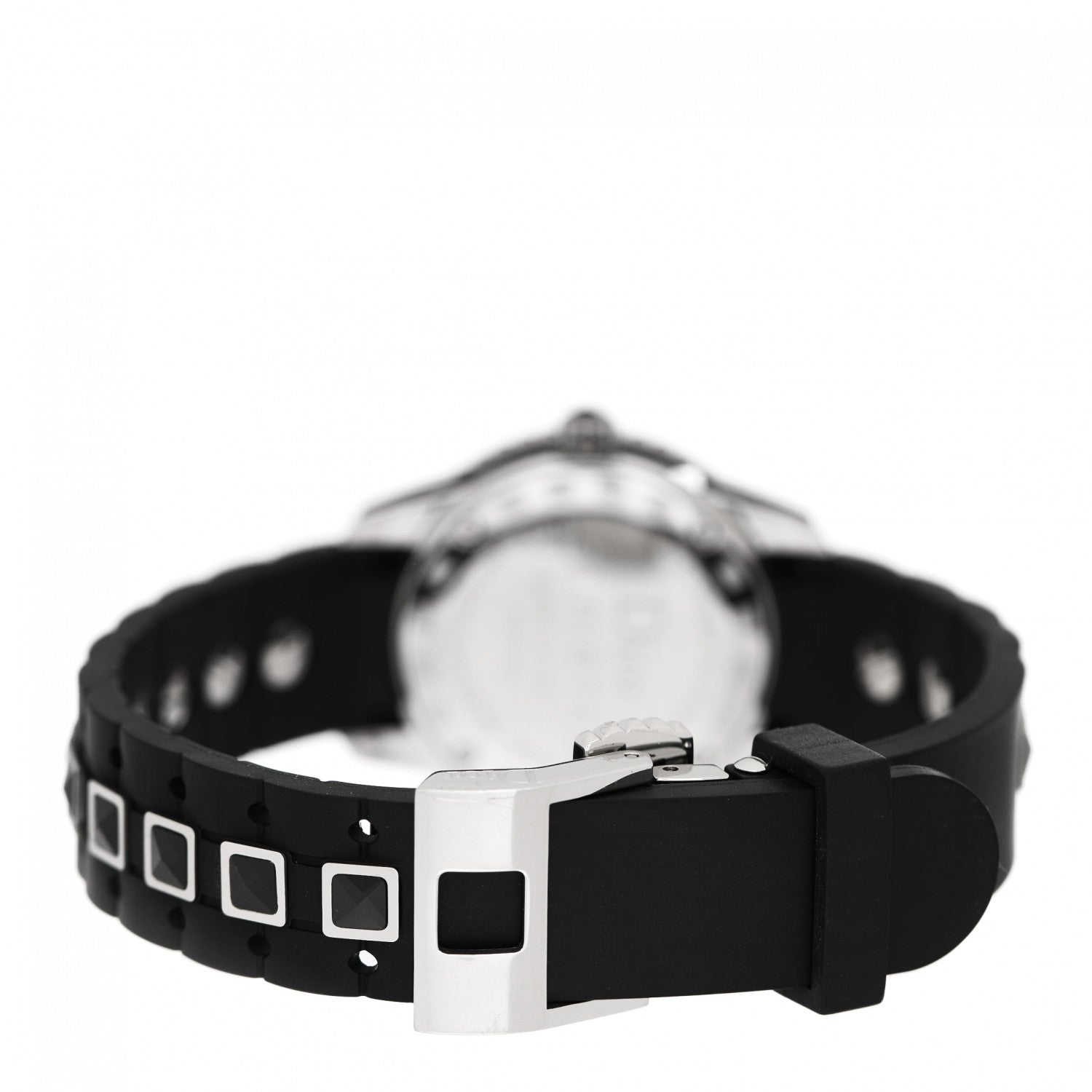 Christian Dior Stainless Steel Rubber Diamond Sapphire 29mm Christal Quartz Watch Black 3 of 4
