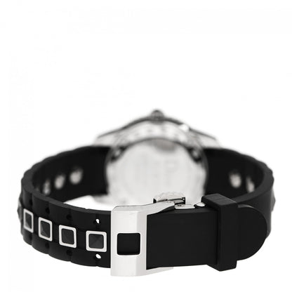Christian Dior Stainless Steel Rubber Diamond Sapphire 29mm Christal Quartz Watch Black 3 of 4